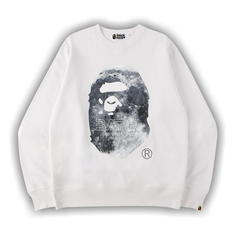 A BATHING APE Head Moon Crewneck XL ブラック