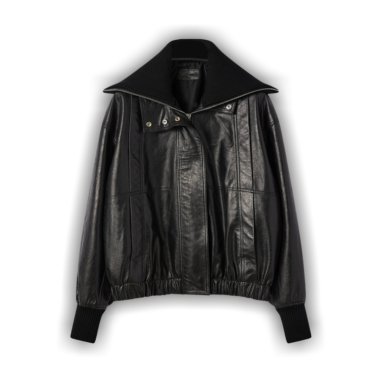 Buy Lemaire Leather Jacket 'Black' - LT219 LL206 BK999 | GOAT