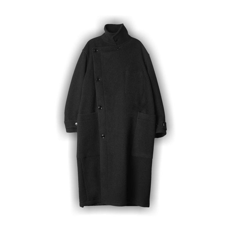Men's Wrap Coat — Black – La Garçonne LEMAIRE WRAP COAT BLACK
