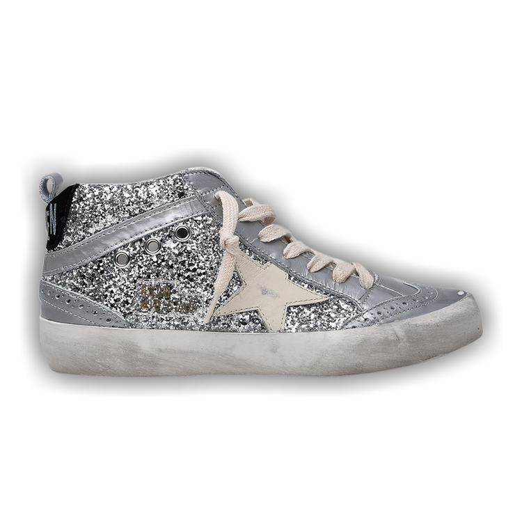 Buy Golden Goose Wmns Mid Star Silver Glitter GWF00122 F004156