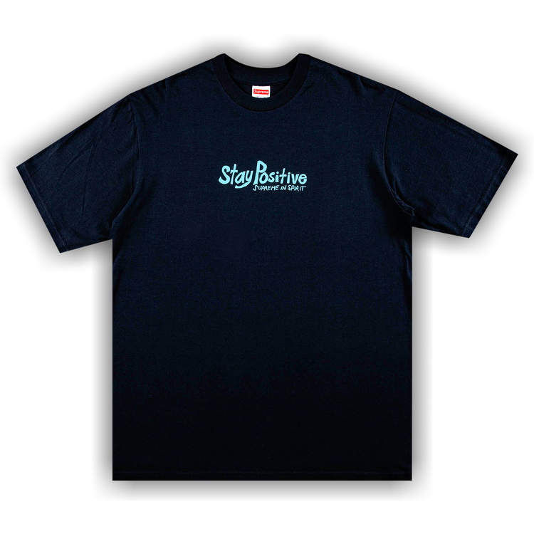 Buy Supreme Stay Positive Tee 'Navy' - FW20T17 NAVY | GOAT