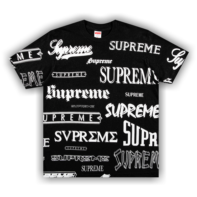 Supreme Multi Logos Tee Black