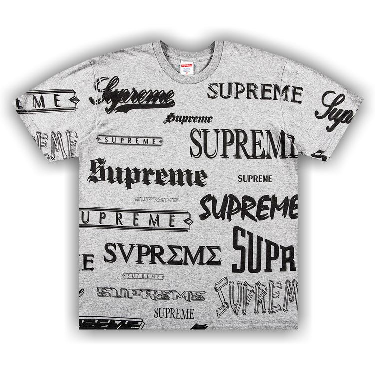 Buy Supreme Multi Logo Tee 'Heather Grey' - FW20T8 HEATHER GREY | GOAT