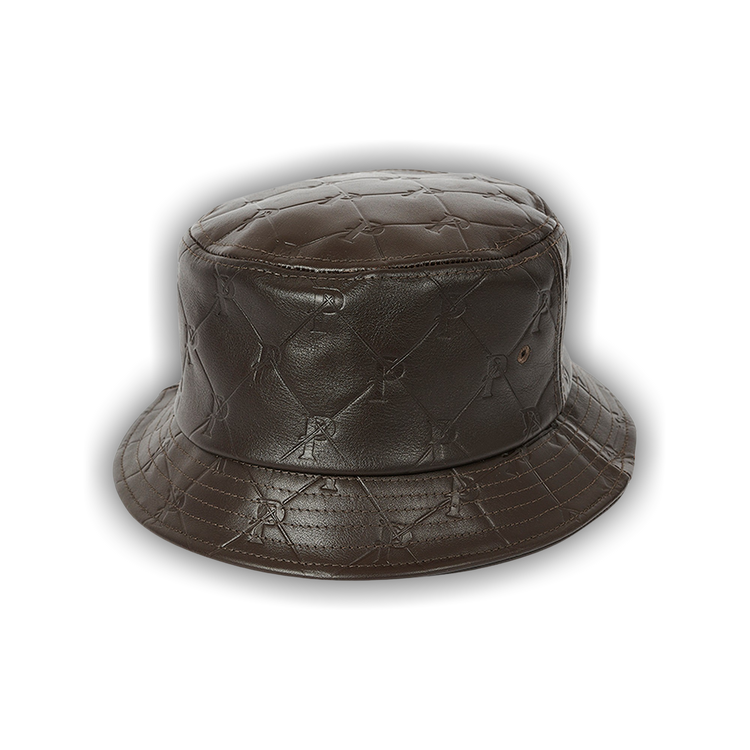 Buy Palace Pal-M-Gram Leather Bucket Hat 'Brown' - P23ACC030 | GOAT UK