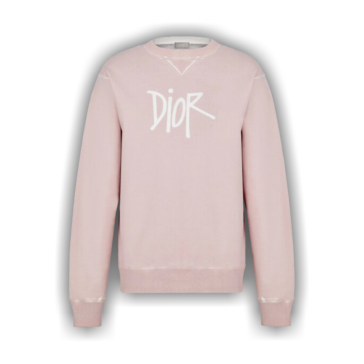 Buy Dior x Shawn Stussy Bee Garment-Dyed Sweatshirt 'Pink