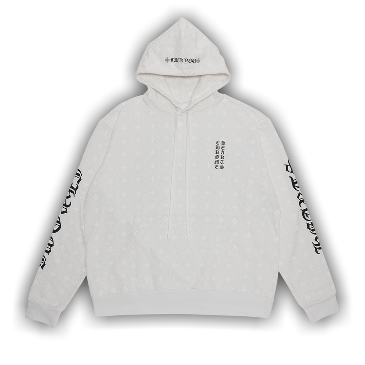 Buy Chrome Hearts Plus Cross Horseshoe Hoodie 'White' - 1383