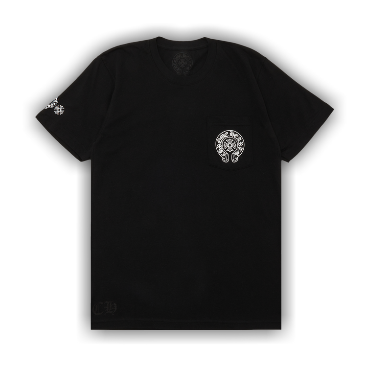 Tシャツ・カットソー Chrome Hearts Horseshoe Logo Pocket T-Shirt Black chrome-hearts-horse-shoe-