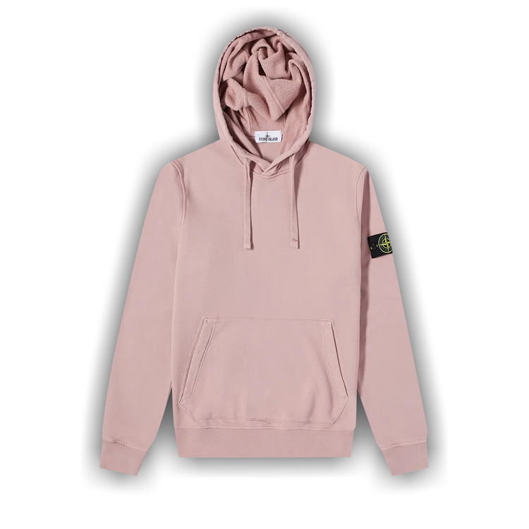 Buy Stone Island Brushed Cotton Fleece Hoodie Rose 771564120