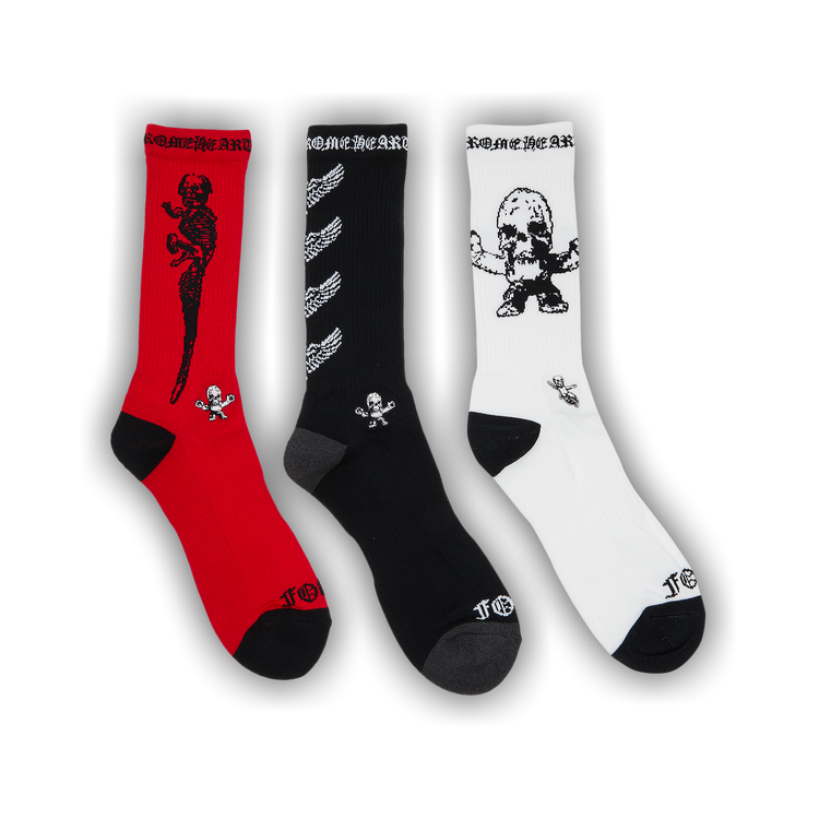 Buy Chrome Hearts Foti Socks (3 Pack) 'Multicolor' - 1383