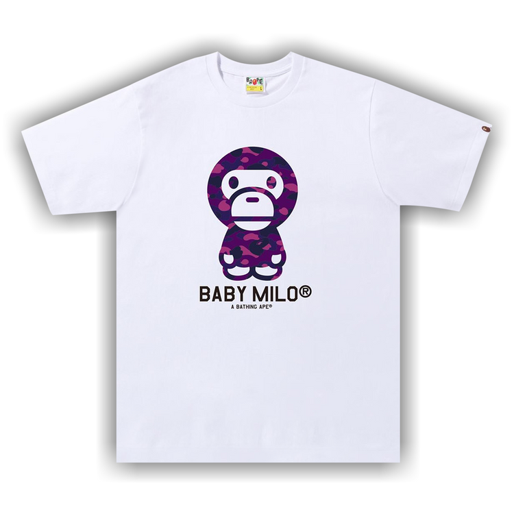 Buy BAPE Color Camo Baby Milo Tee 'White/Purple' - 2I80 110 004