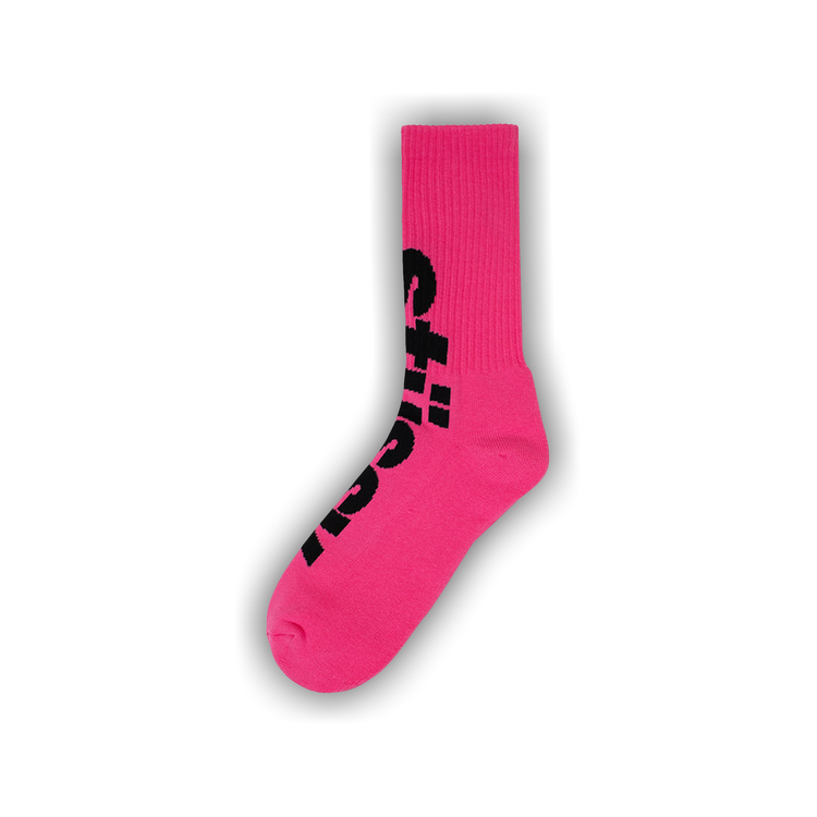 Buy Stussy Big Helvetica Crew Socks 'Pink/Black' - 138876 PINK | GOAT