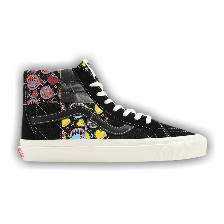 ジャスティスVanksy Pingpop 5'8\" Big Kids Sk8-Hi Shoe in Black / White | Vans