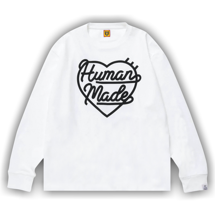 Buy Human Made Heart Long-Sleeve Tee 'White' - HM24CS008