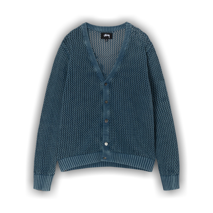 Buy Stussy Loose Gauge Cardigan 'Blue' - 117164 BLUE | GOAT