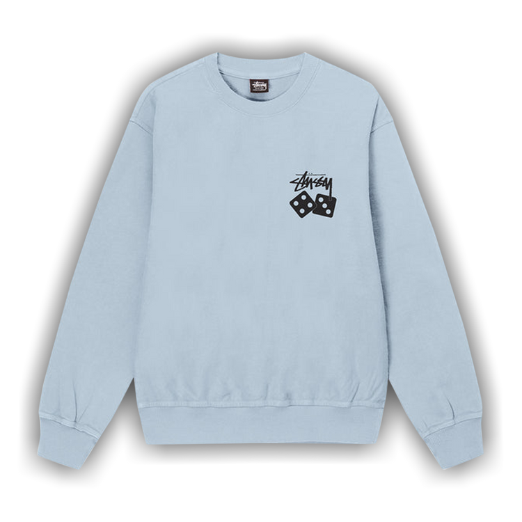 Buy Stussy Dice Pigment Dyed Crew 'Sky Blue' - 1914883 SKY | GOAT