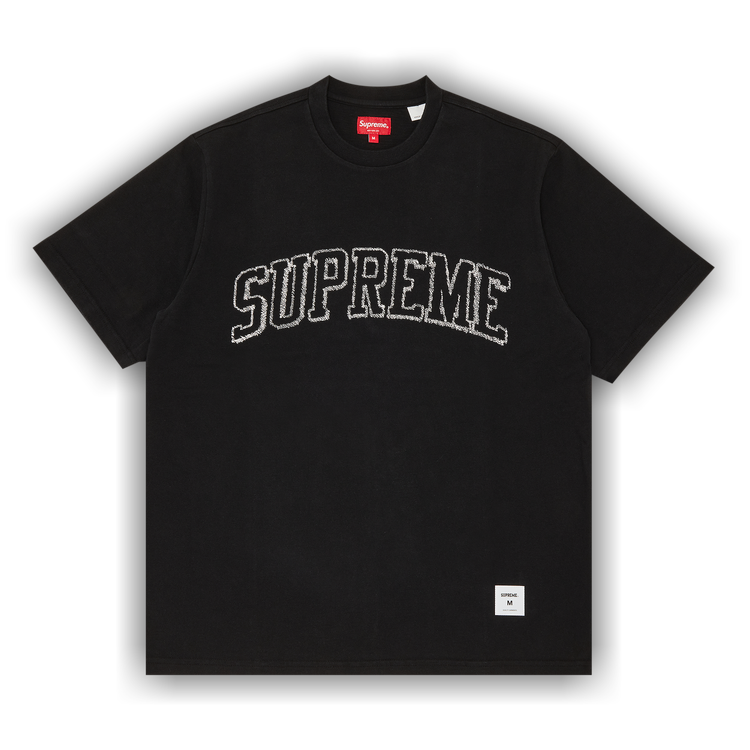 Supreme Sketch Embroidered Short-Sleeve Top 'Black'