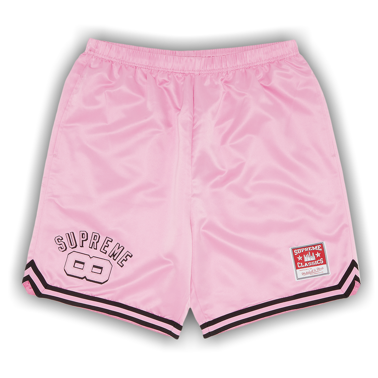 Buy Supreme x Mitchell & Ness Satin Basketball Short 'Pink Buy Supreme x Mitchell & Ness Satin Basketball Short 'Pink