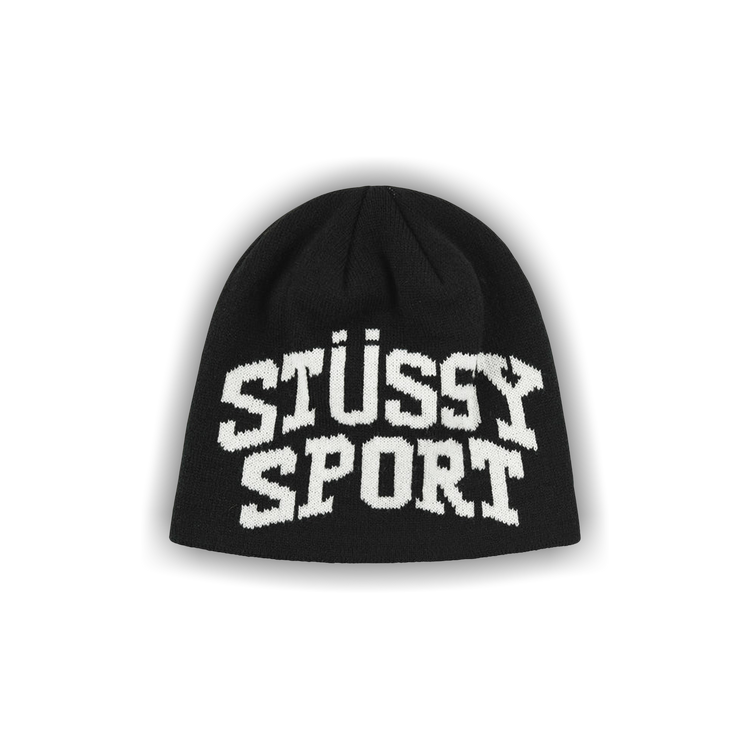 Buy Stussy Sport Jacquard Skullcap Beanie 'Black' - 1321153 BLAC | GOAT