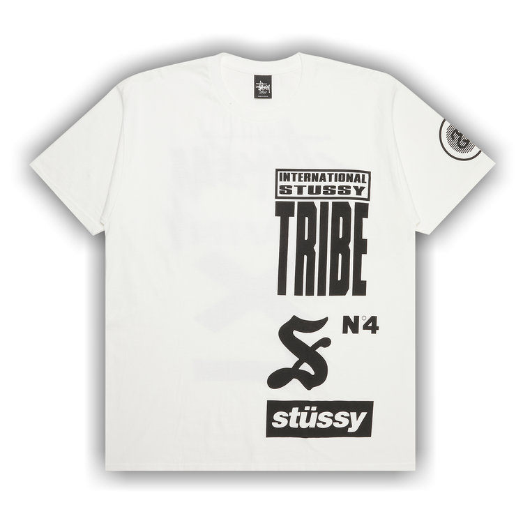 Buy Stussy Tribe Stack Tee 'White' - 1903322 WHIT | GOAT