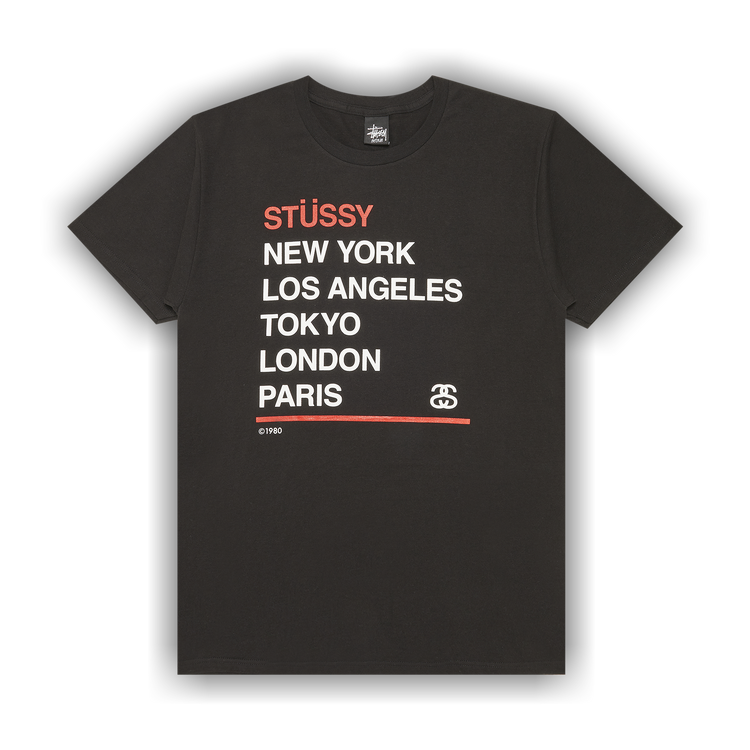 Buy Stussy City Stack Tee 'Black' - 1903111 BLAC | GOAT CA