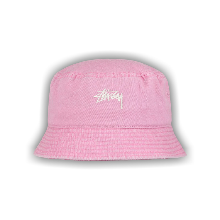 Buy Stussy Washed Stock Bucket Hat Pink 1321086 PINK GOAT UK
