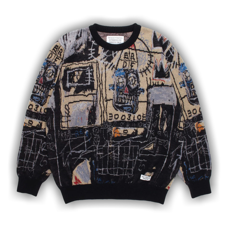 Buy Wacko Maria x Jean-Michel Basquiat Crewneck Sweater (Type-1 