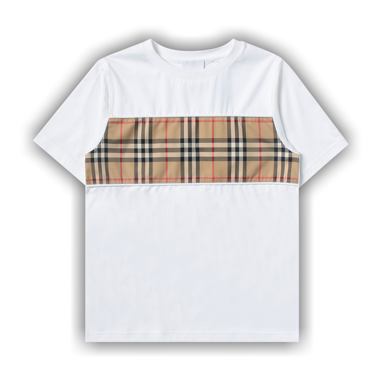 Tシャツ・カットソー BURBERRY CHECK SILK TOP Buy Burberry Cedar Check T-Shirt 'White' - 8064783 | GOAT