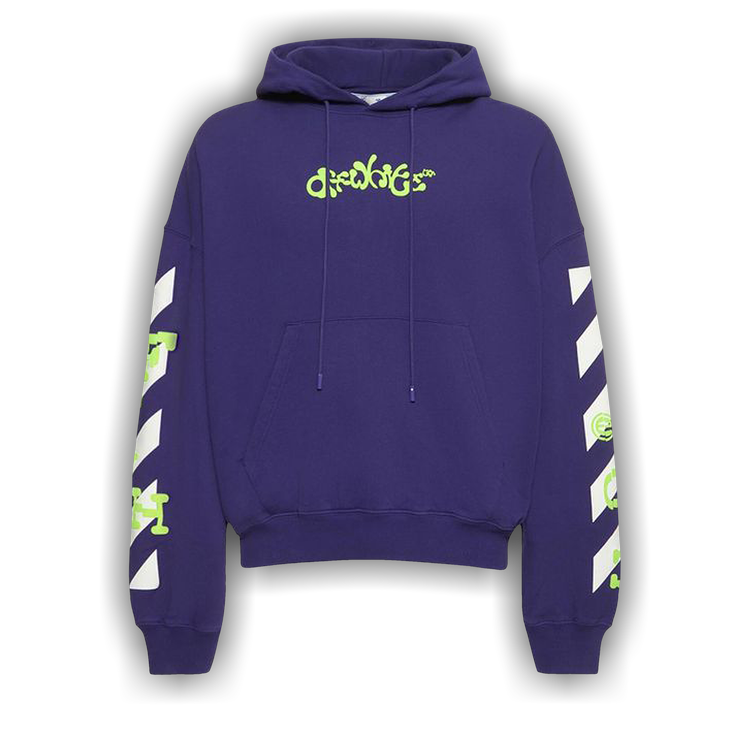 Off-White pre-owned Arrows-print hoodie - Purple