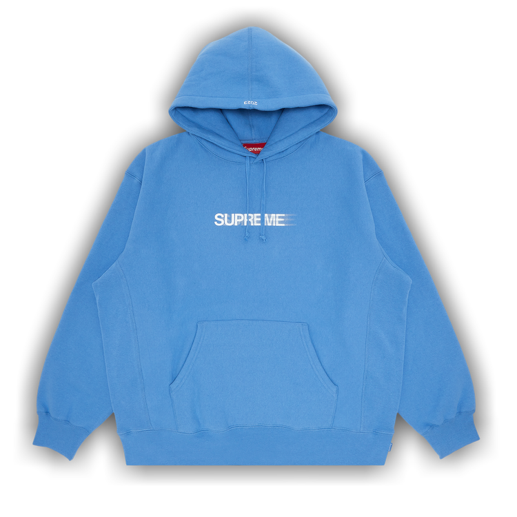 Supreme Motion Logo Hooded Sweatshirt 'Light Blue' | GOAT