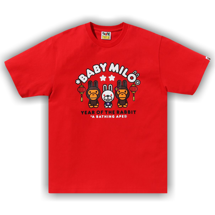 Buy BAPE Year Of The Rabbit Baby Milo Tee 'Red' - 2J20 110 002 RED