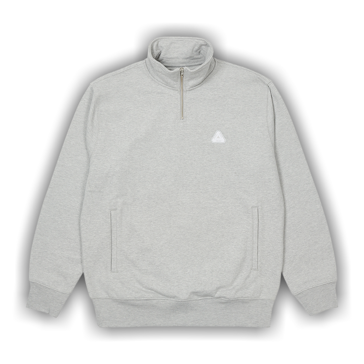 Buy Palace Sofar 1/4 Zip Funnel 'Grey Marl' - P22CS228 | GOAT