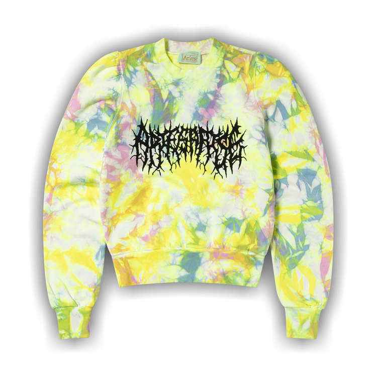 ★ARIES★ l Tie Dye Puff Sleeve Sweatshirt Multi STAR209 Buy Aries Metal Tie Dye Puff Sleeve Sweatshirt 'Multicolor