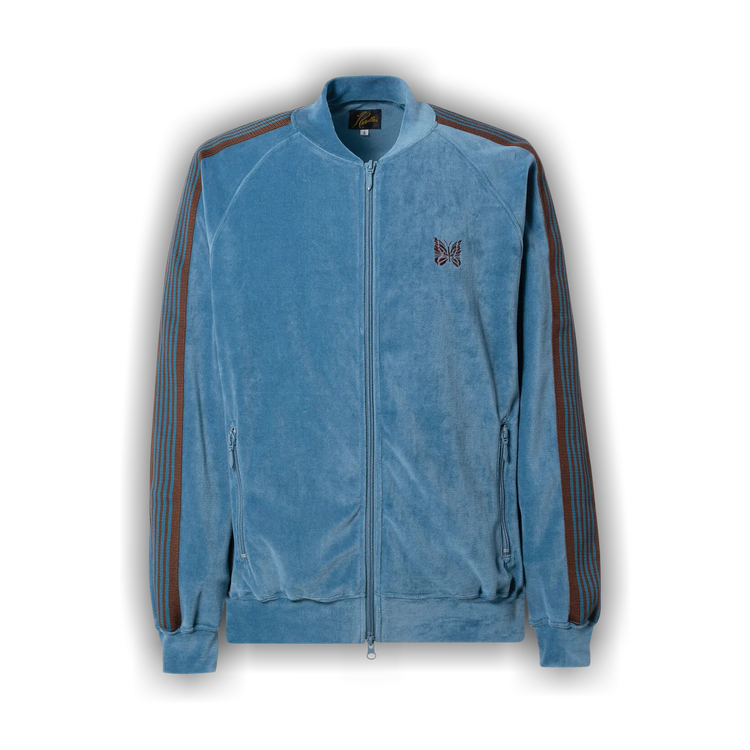 Buy Needles Velour Track Jacket 'Blue Grey' - MR291 BLUE | GOAT