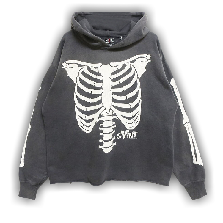 トップス SAINT Mxxxxxx VL Bone Hoodie \"Black\" X Vlone Bone Black Sweatshirt | The Webster