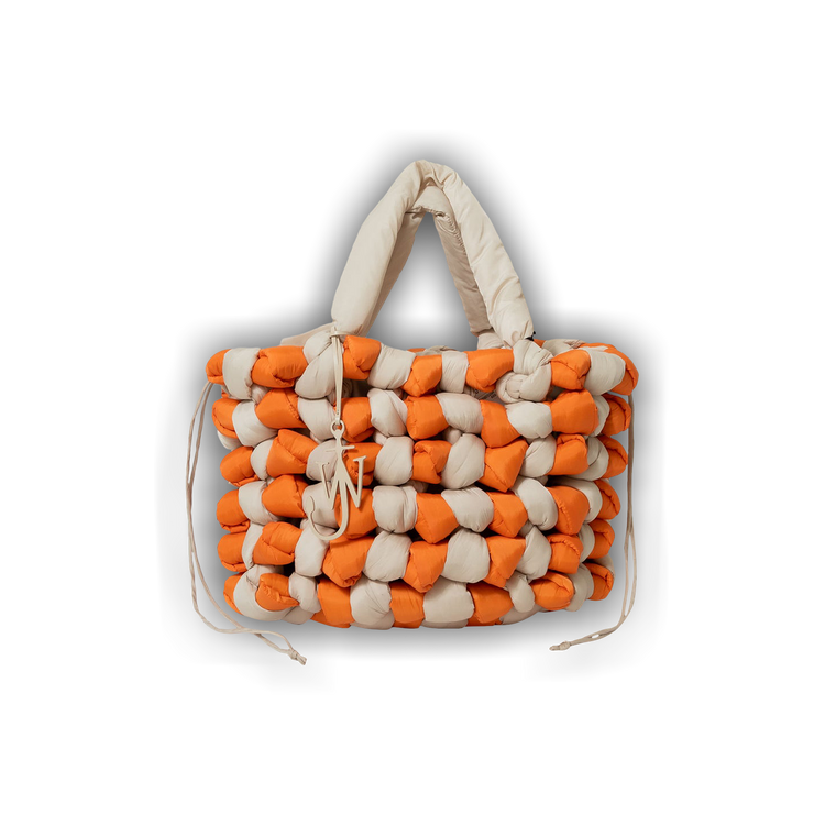 Buy JW Anderson Large Knotted Tote Bag 'White/Orange
