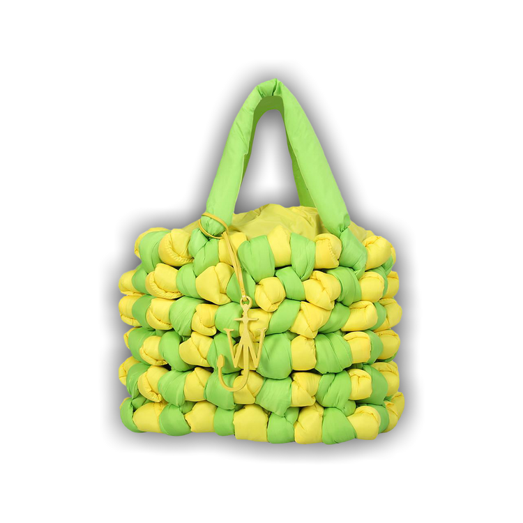 トートバッグ J W ANDERSON Noted Bucket Bag Yellow Lime Green HB0513FA0237 Buy JW Anderson Large Knotted Tote Bag 'Green/Yellow