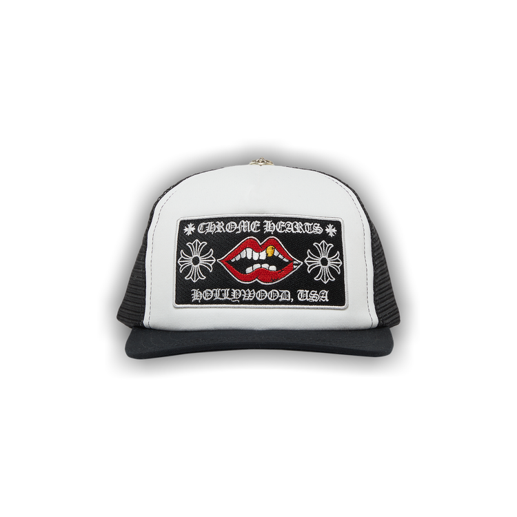 Buy Chrome Hearts Chomper Hollywood Trucker Hat 'Black/White 