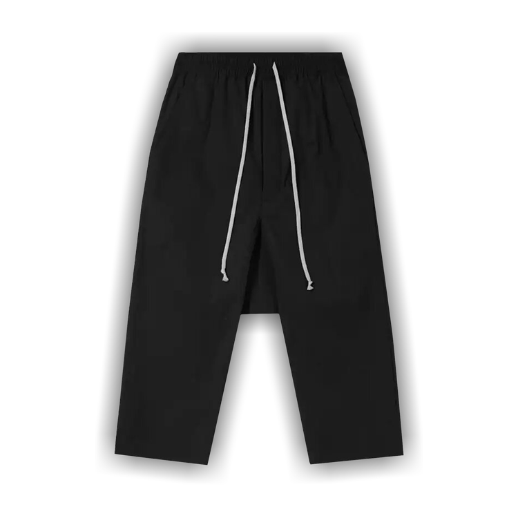 Buy Rick Owens Drawstring Cropped Pants 'Black' - RU01C4381 WL 09