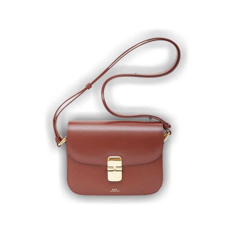 ☆A.P.C.☆ Small Grace Crossbody Bag Hazelnut PXBMWF61413CAD Grace Small Hobo Bag - A.P.C. - Hazelnut - Leather