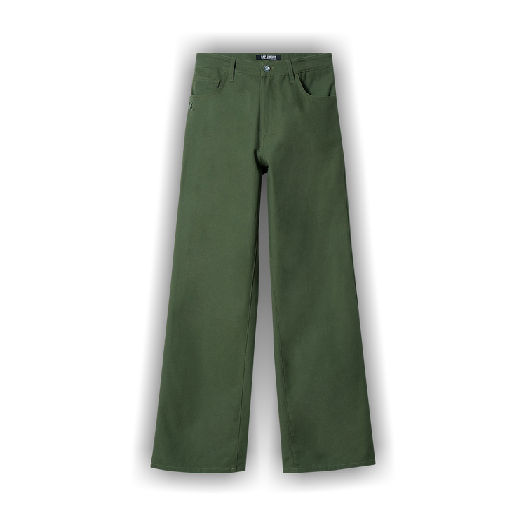 Buy Raf Simons Wide Fit Denim Workwear Pants 'Green' - 222 M317