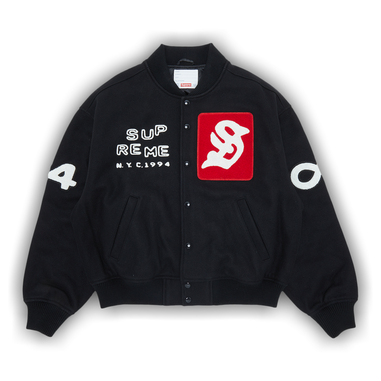 Supreme Tourist Varsity Jacket Black M-