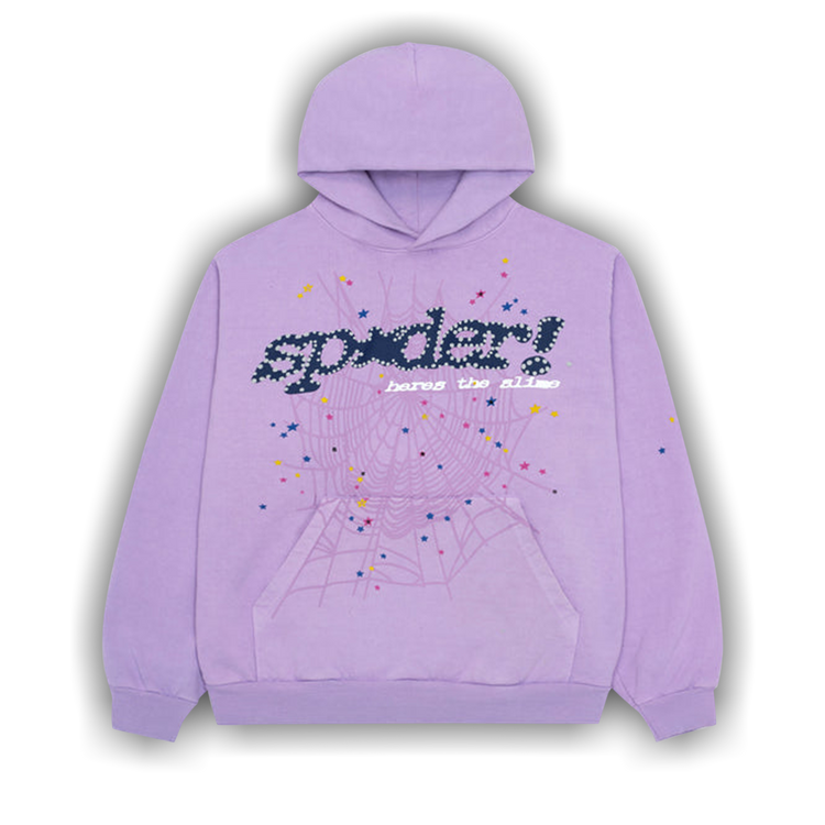Buy Sp5der Acai Hoodie Purple 2406 1SS230106AH PURP GOAT UK