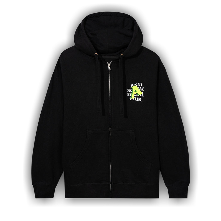 Buy Anti Social Social Club A Is For Zip Hoodie Black 0657