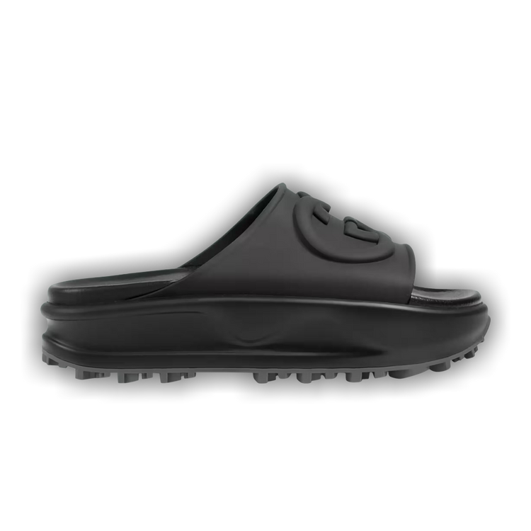Matte black gucci slides clearance