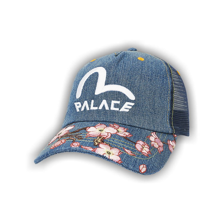 Palace x Evisu Denim And Mesh Trucker 'Stone Wash'