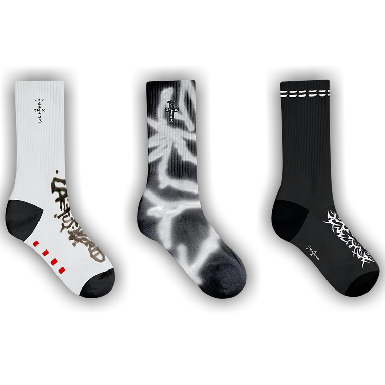 Buy Cactus Jack by Travis Scott Cactusworld Socks Trio 'Multicolor