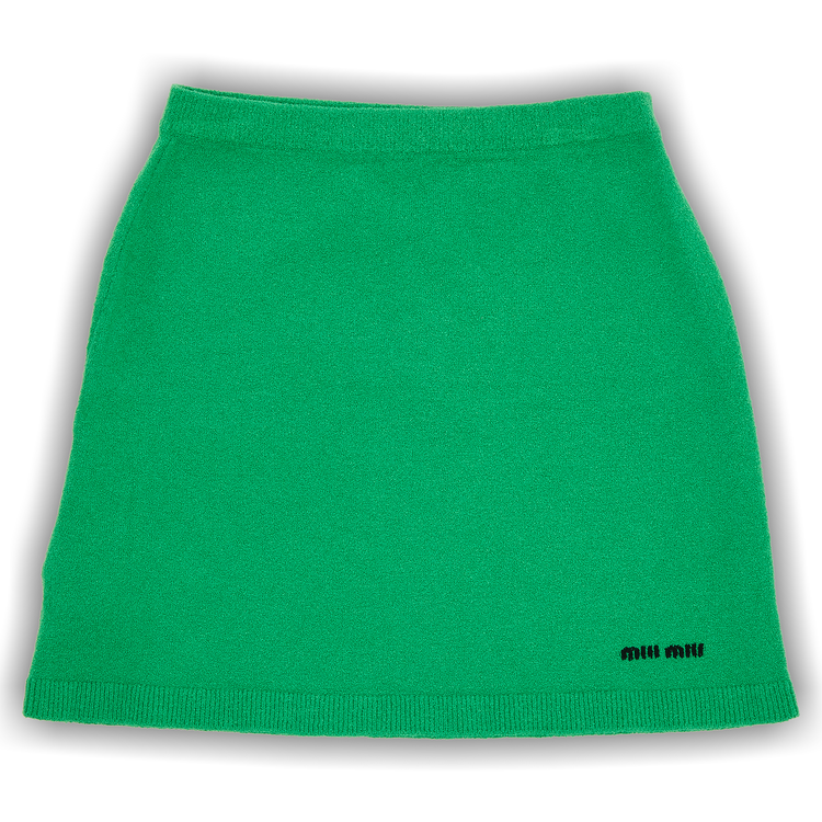 Buy Miu Miu Boucle Mini Skirt 'Verde', From the Closet of