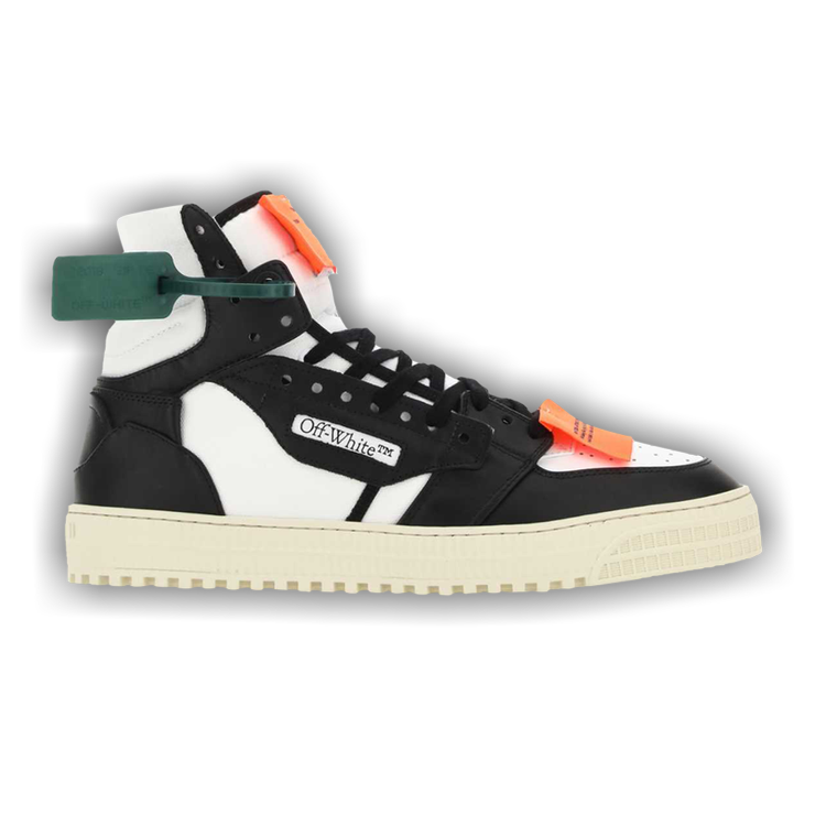 Off-White Men's 3.0 Off Court Leather High-Top Sneakers, Black Orange, Men's, 10D, Sneakers & Trainers High Top Sneakers