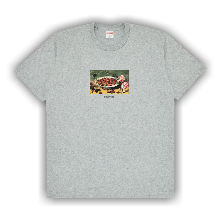 Buy Supreme Strawberries Tee 'Heather Grey' - SS23T26