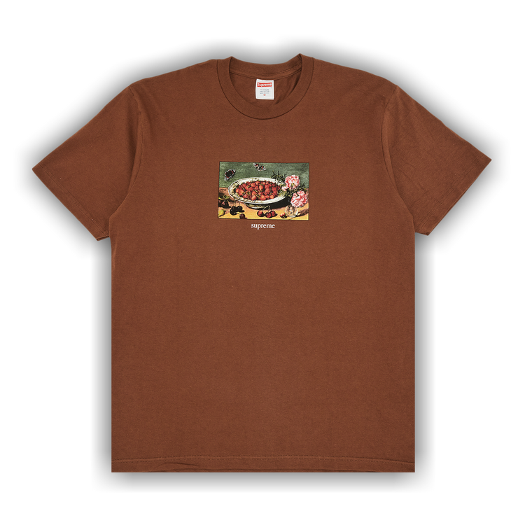 Buy Supreme Strawberries Tee 'Brown' - SS23T26 BROWN | GOAT CA